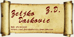 Željko Dašković vizit kartica